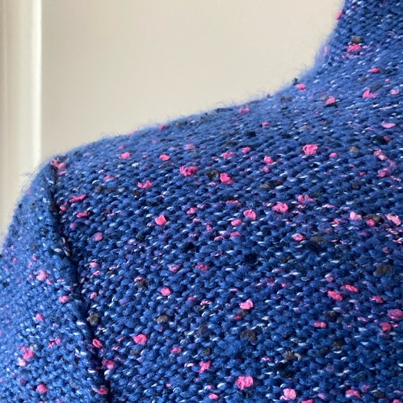 LOFT Outlet Medium Blue Cable Knit Turtleneck Sweater - Picture 8 of 10